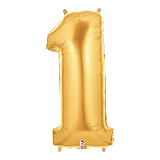 Gold Foil Number Balloons