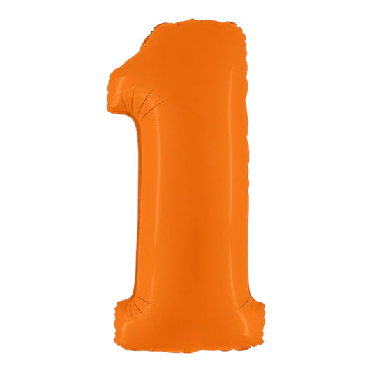 Orange Matte Foil Number Balloons