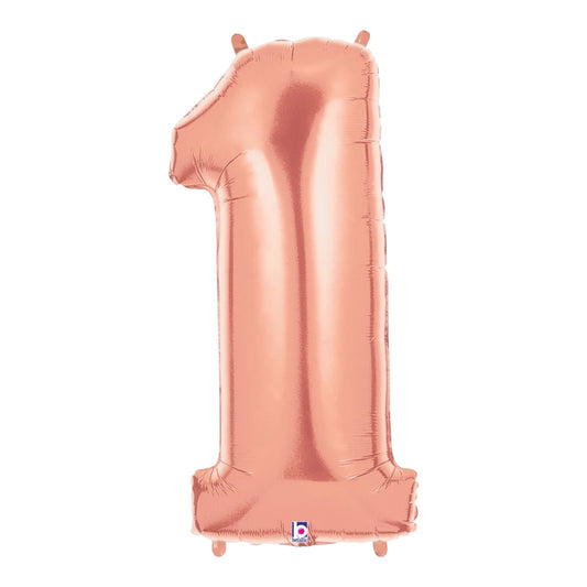 Rose Gold Foil Number Balloons