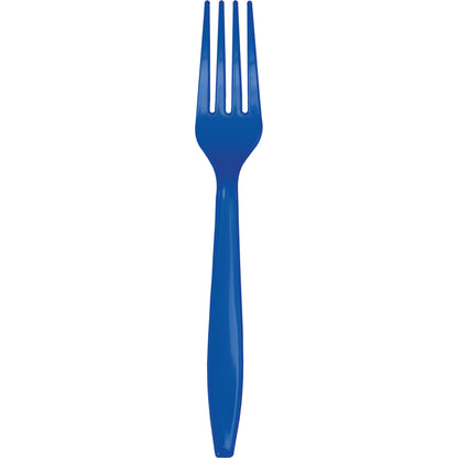 Cobalt premium plastic forks, 24 ct.