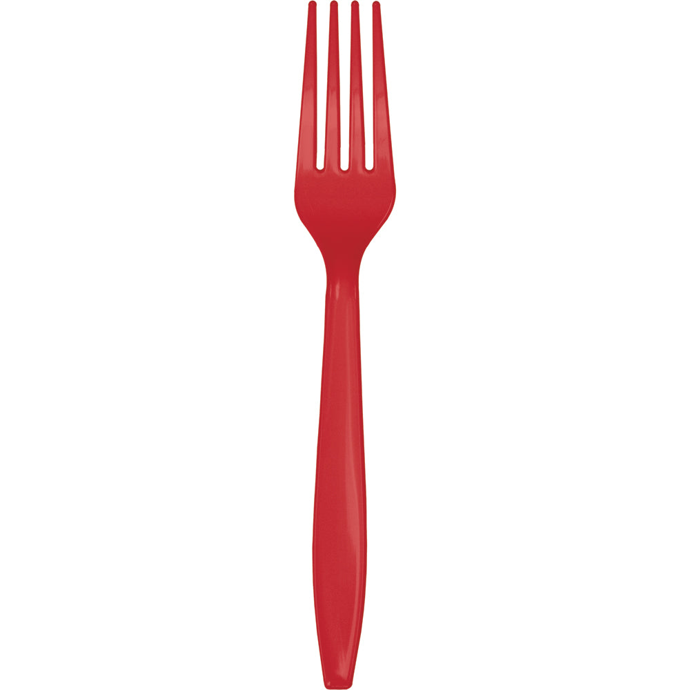 Classic Red premium plastic forks, 24 ct.