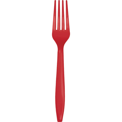Classic Red premium plastic forks, 24 ct.