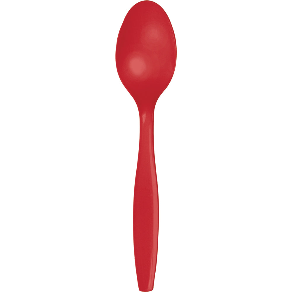 Solid Color Premium Plastic Spoons