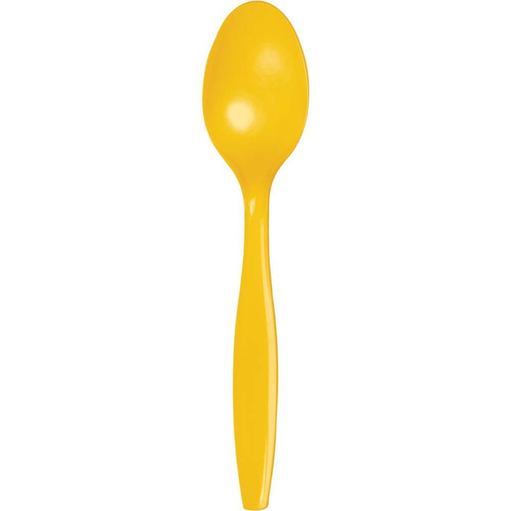 Solid Color Premium Plastic Spoons