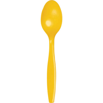 Solid Color Premium Plastic Spoons