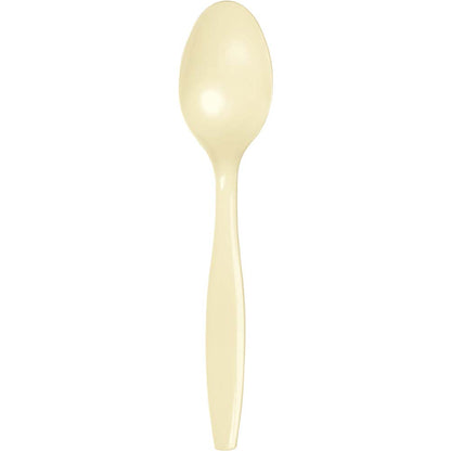 Solid Color Premium Plastic Spoons
