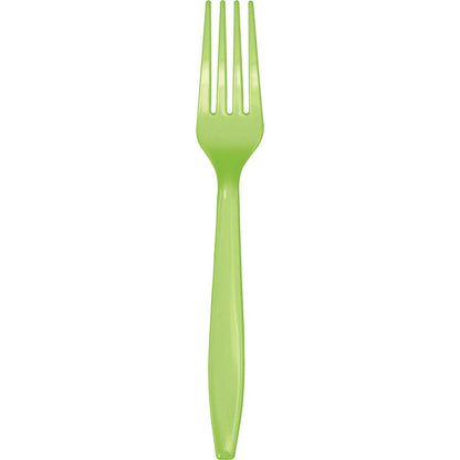 Fresh Lime premium plastic forks, 24 ct.