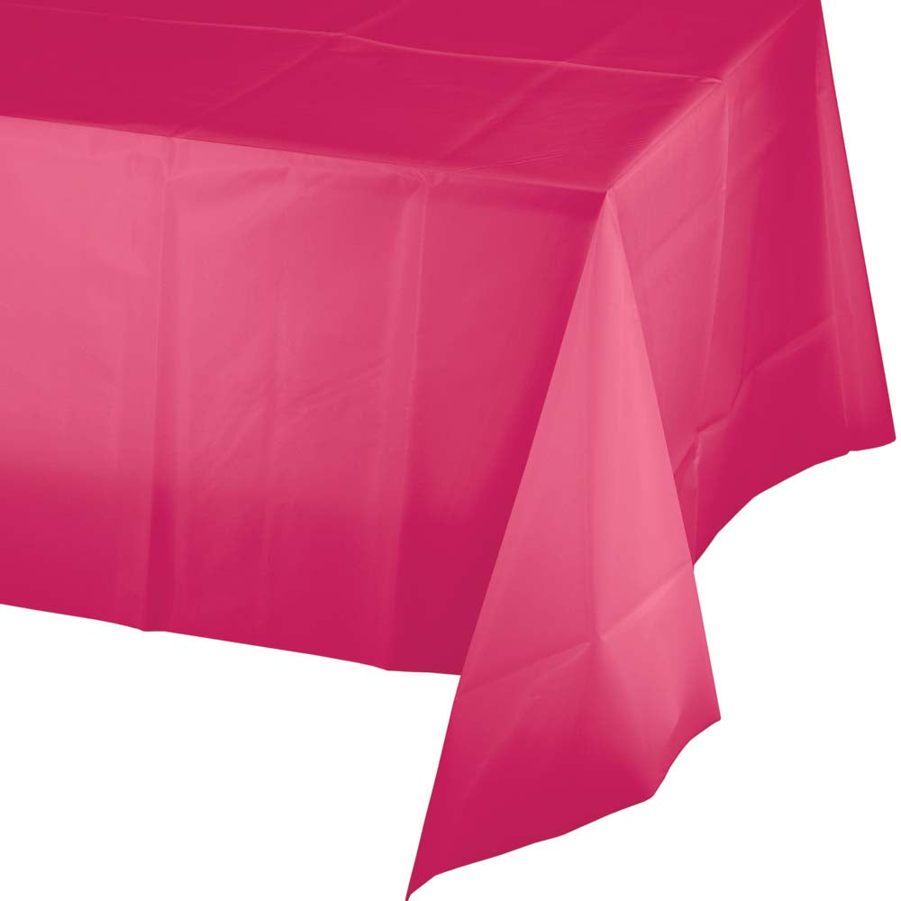 Solid Color Plastic Tablecover 54" x 108"