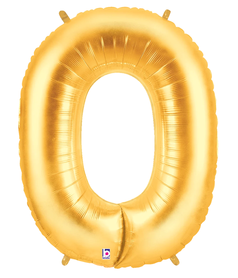 Gold Foil number balloon 0