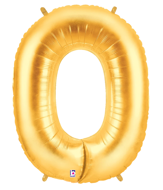 Gold Foil number balloon 0