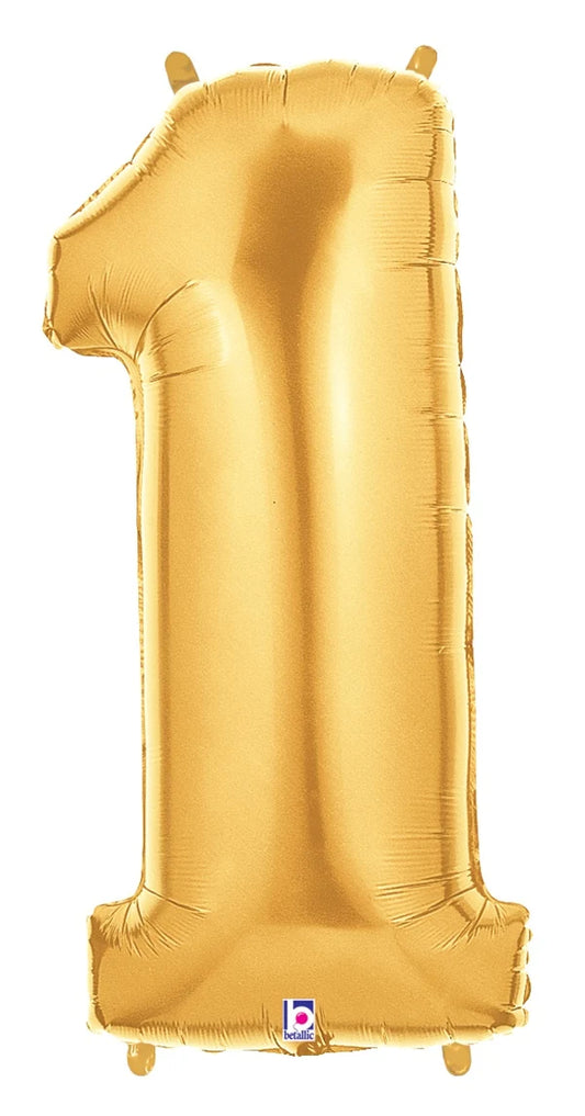 Gold Foil Number Balloons