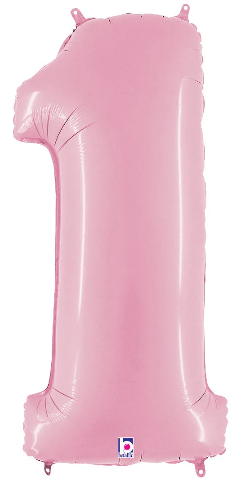 Pastel Pink Matte Number Balloons