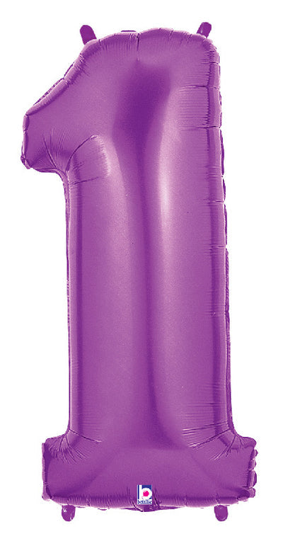 Purple Foil Number Balloons