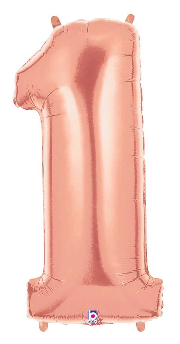 Rose Gold Foil Number Balloons