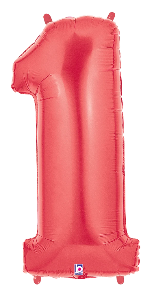 Red Foil Number Balloons