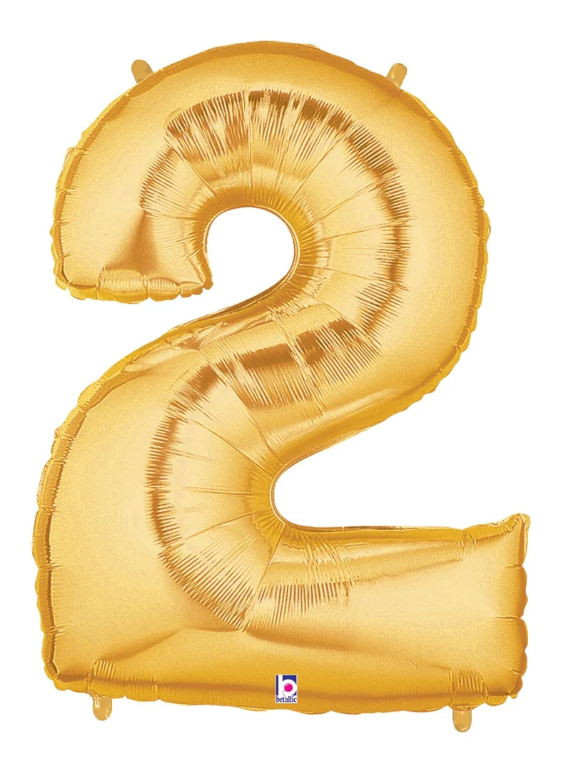 Gold Foil Number Balloons