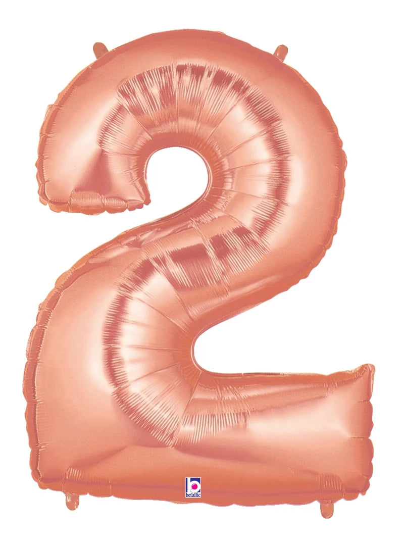 Rose Gold Foil Number Balloons