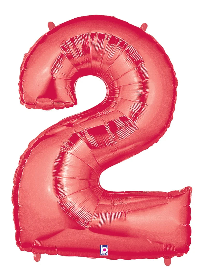 Red Foil Number Balloons