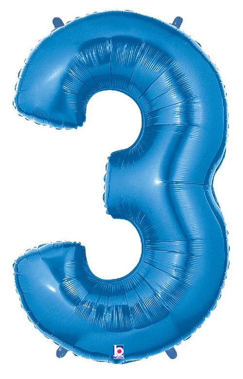 Blue Foil Number Balloons