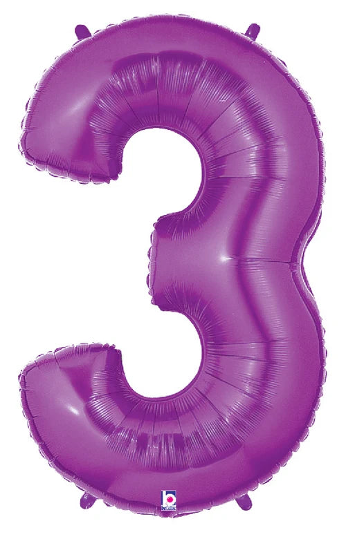 Purple Foil Number Balloons