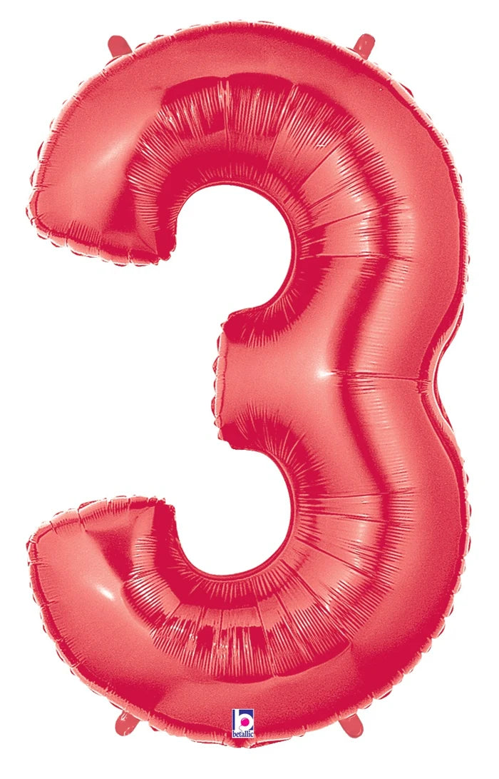 Red Foil Number Balloons
