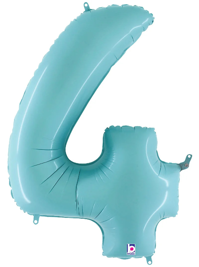 Pastel Blue Matte Foil Number Balloons