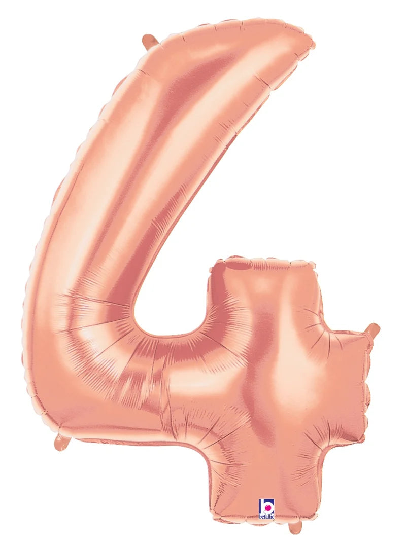 Rose Gold Foil Number Balloons