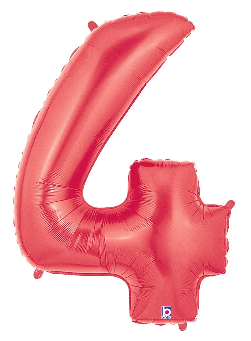 Red Foil Number Balloons