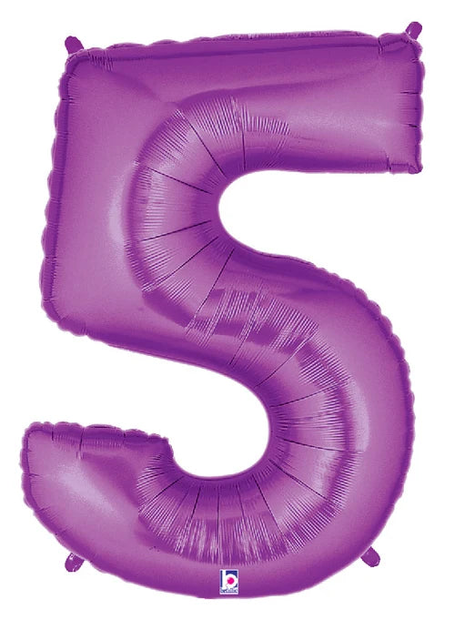 Purple Foil Number Balloons