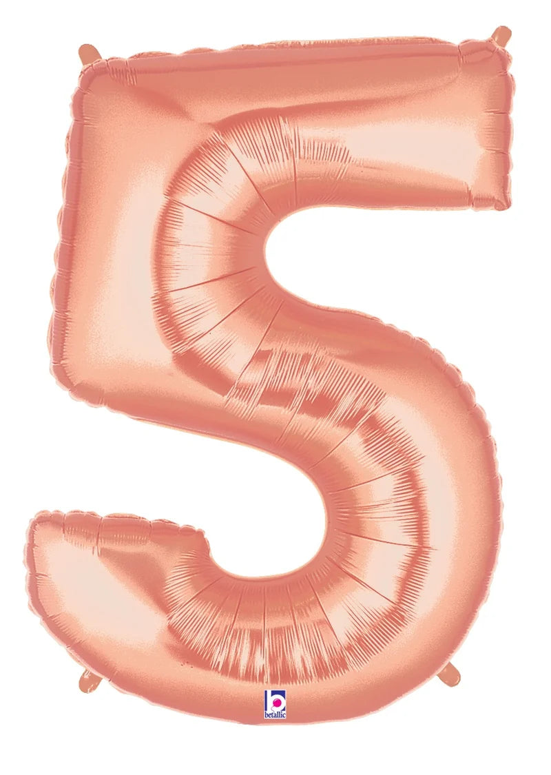 Rose Gold Foil Number Balloons