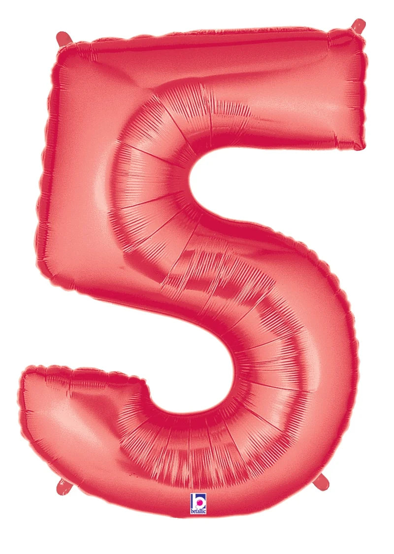 Red Foil Number Balloons