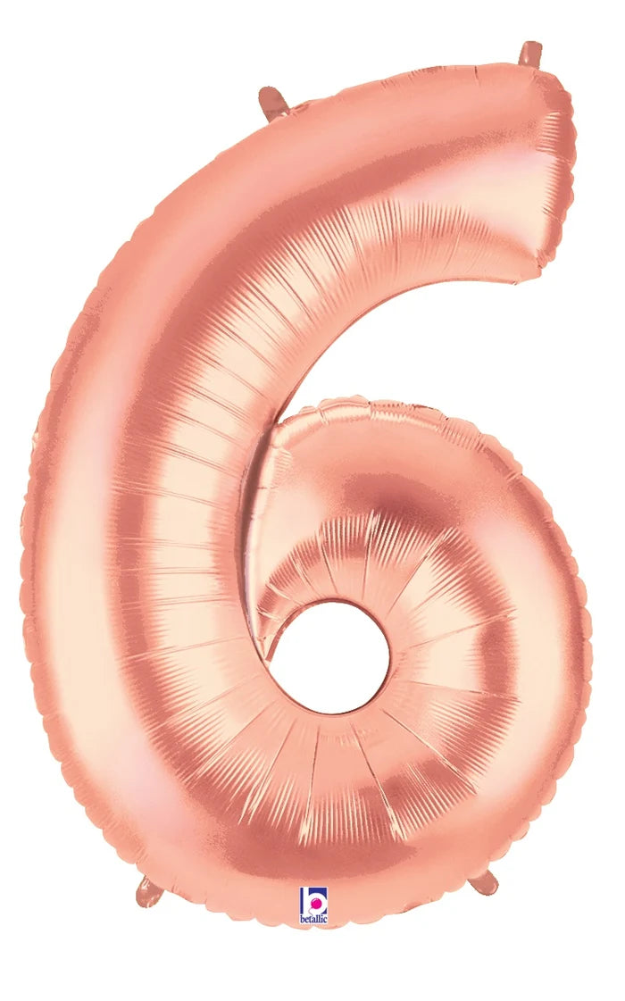 Rose Gold Foil Number Balloons