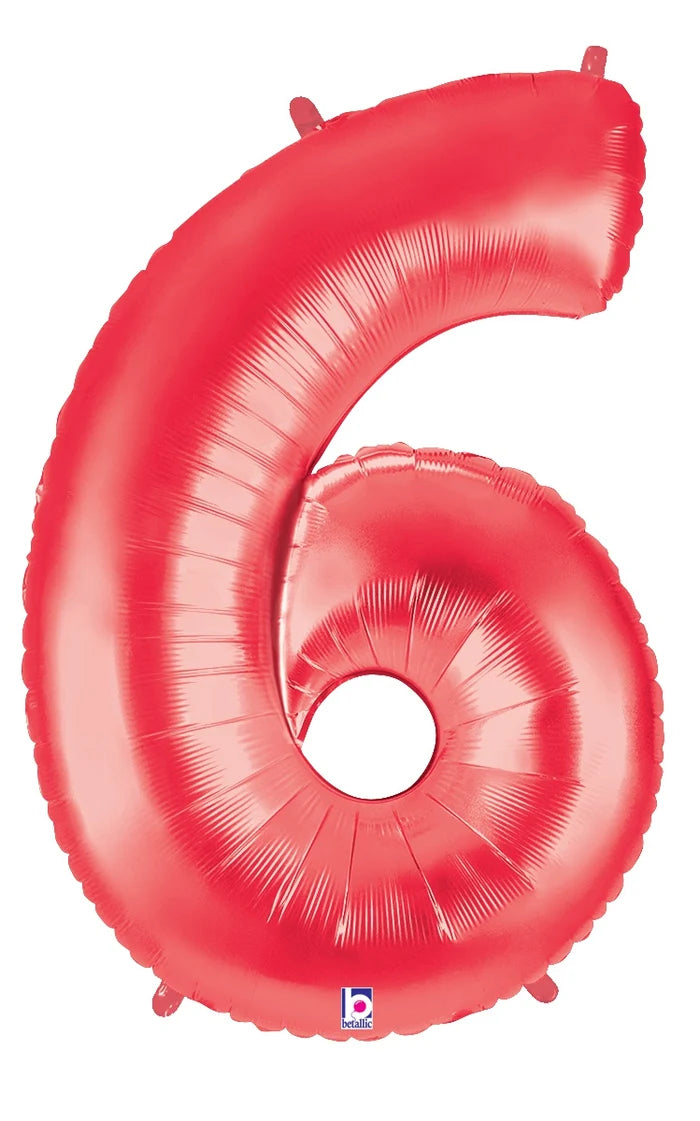 Red Foil Number Balloons
