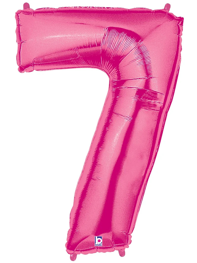 Fuchsia Foil Number Balloons
