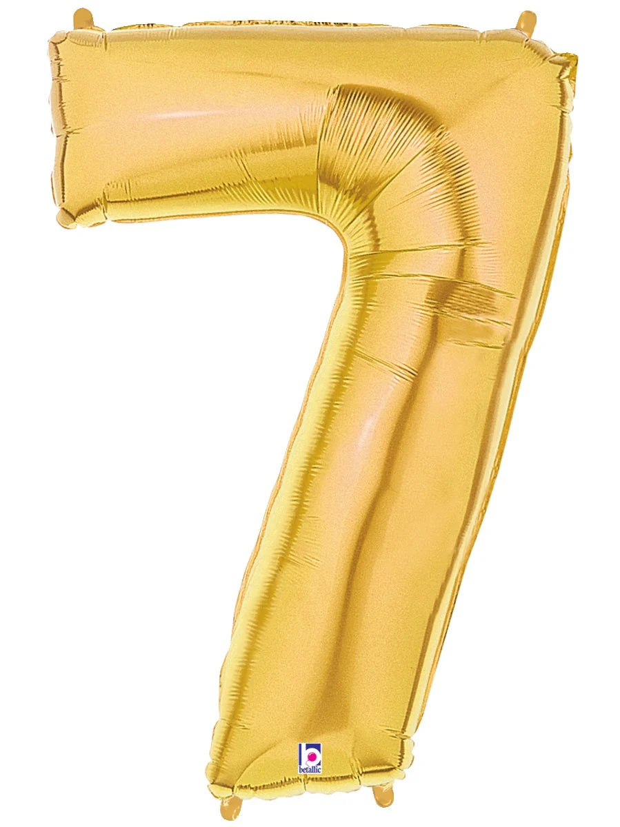 Gold Foil Number Balloons