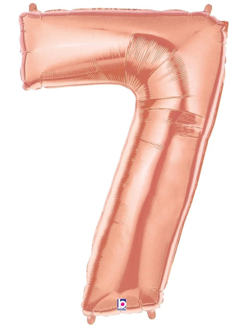 Rose Gold Foil Number Balloons