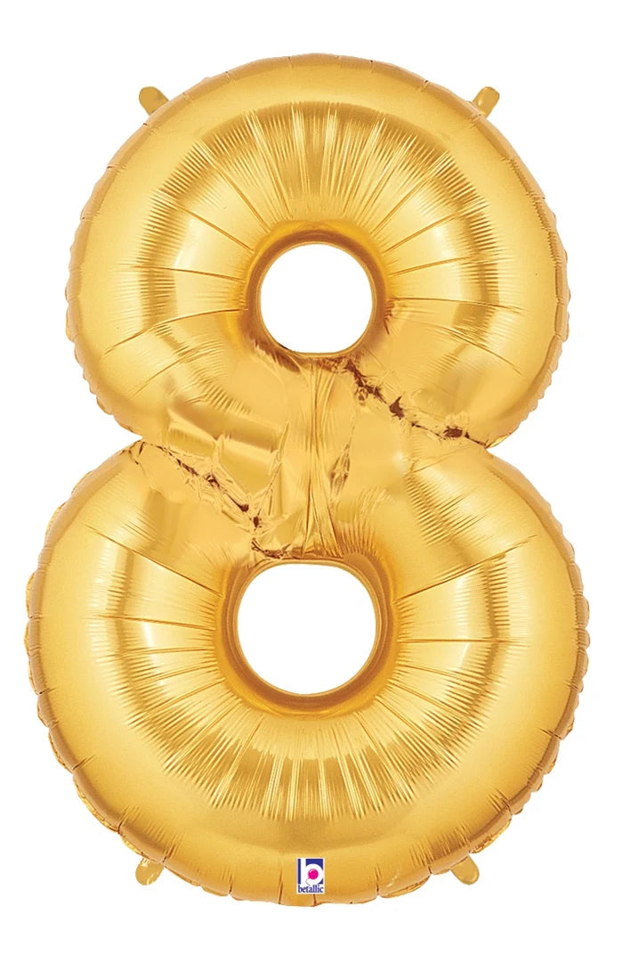 Gold Foil Number Balloons