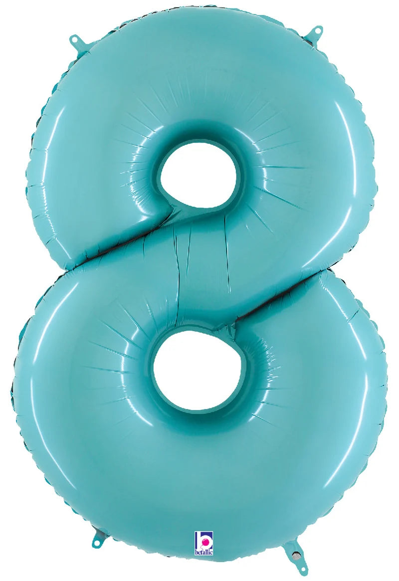 Pastel Blue Matte Foil Number Balloons