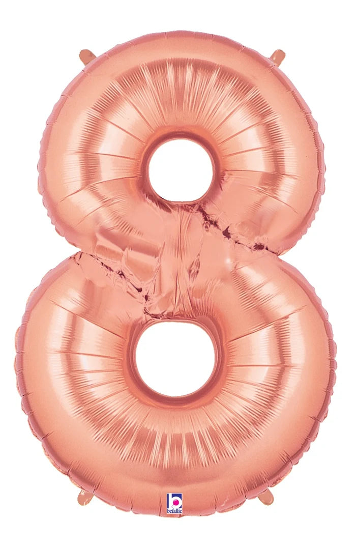 Rose Gold Foil Number Balloons