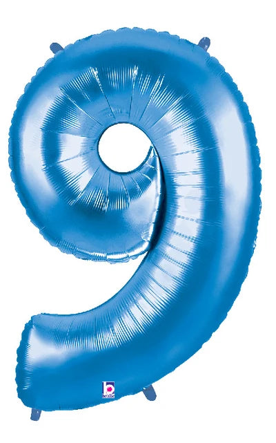 Blue Foil Number Balloons