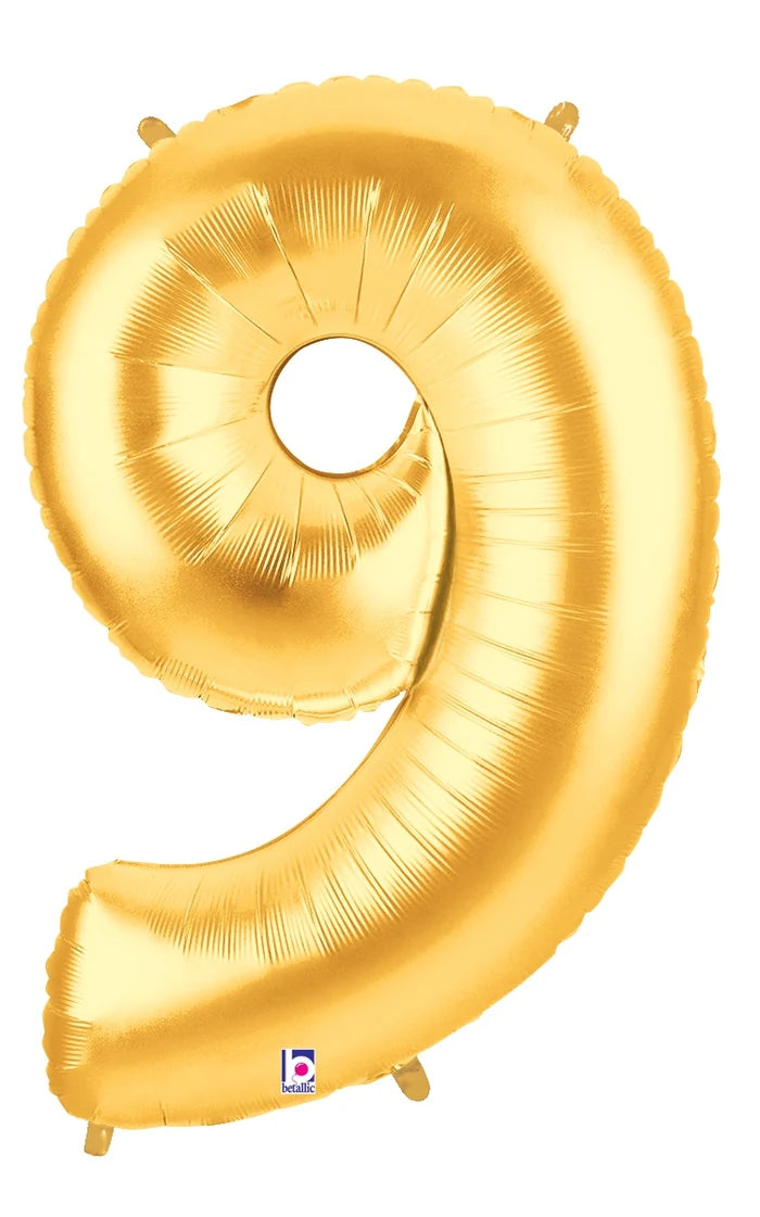 Gold Foil Number Balloons