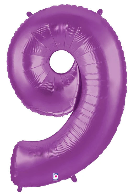 Purple Foil Number Balloons