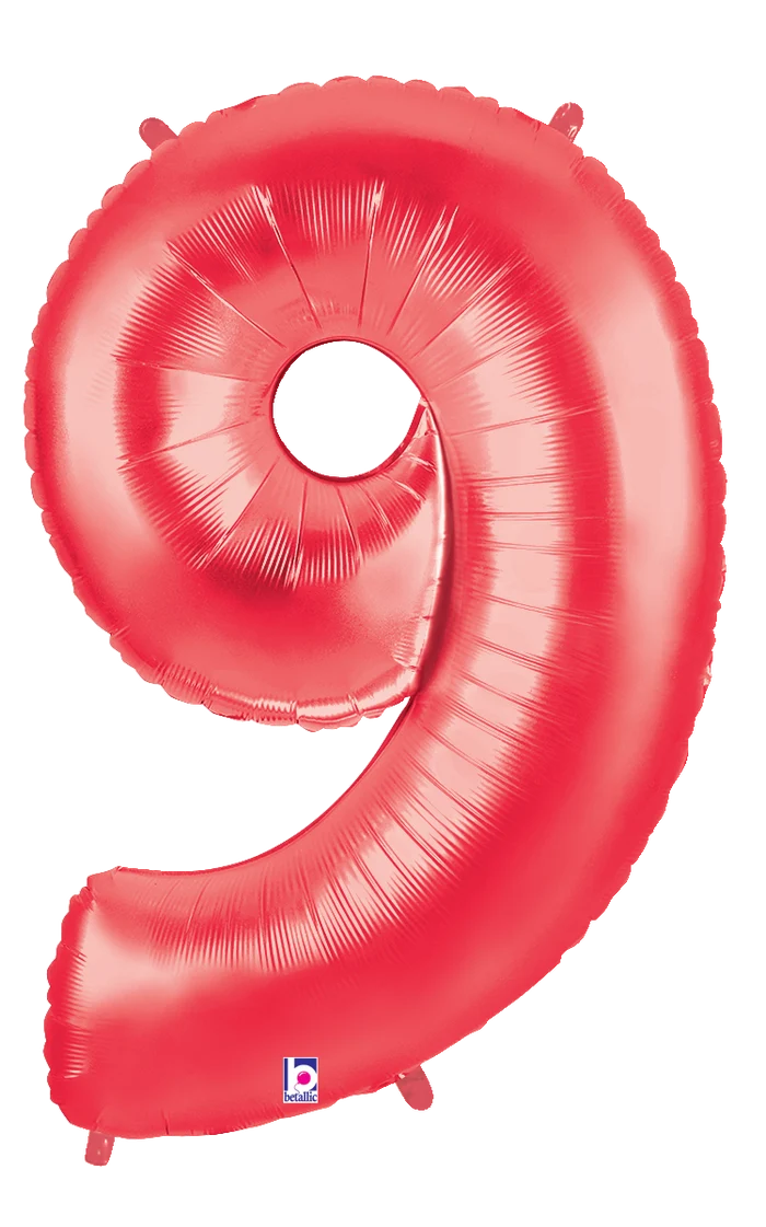 Red Foil Number Balloons