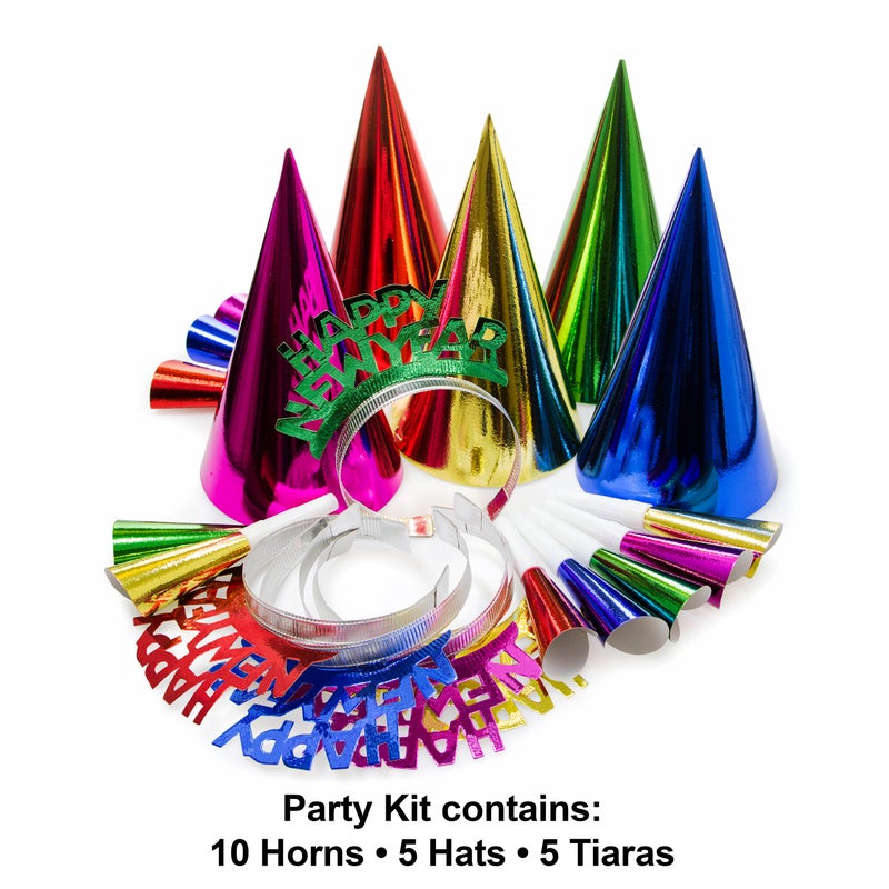 Assorted Colors party kit for 10