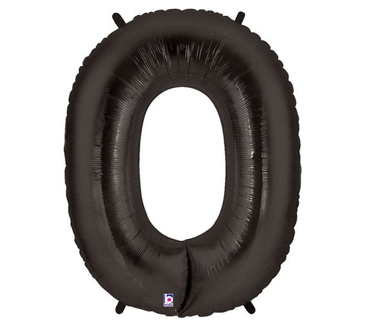 Black Foil number balloon 0