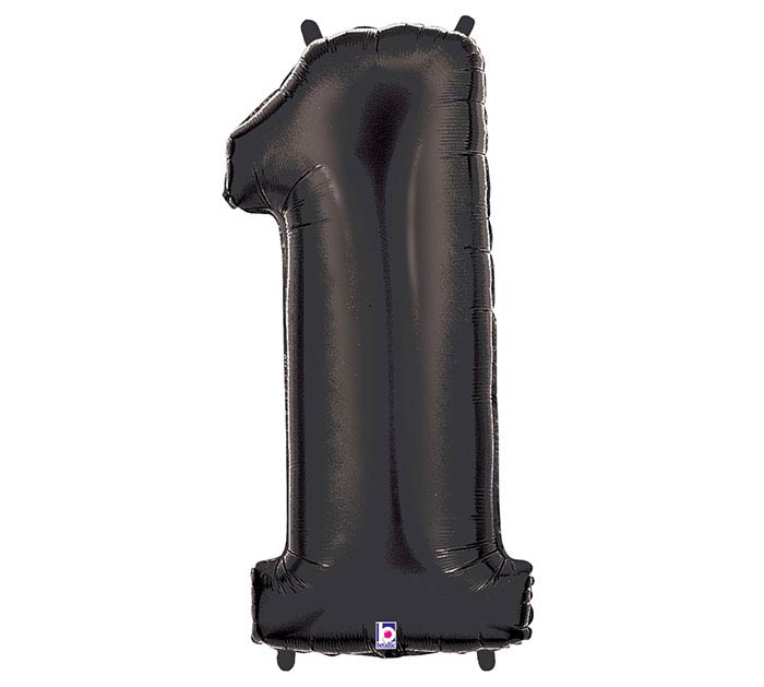 Black Foil Number Balloons