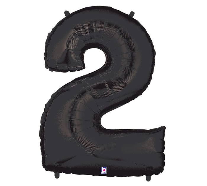 Black Foil Number Balloons