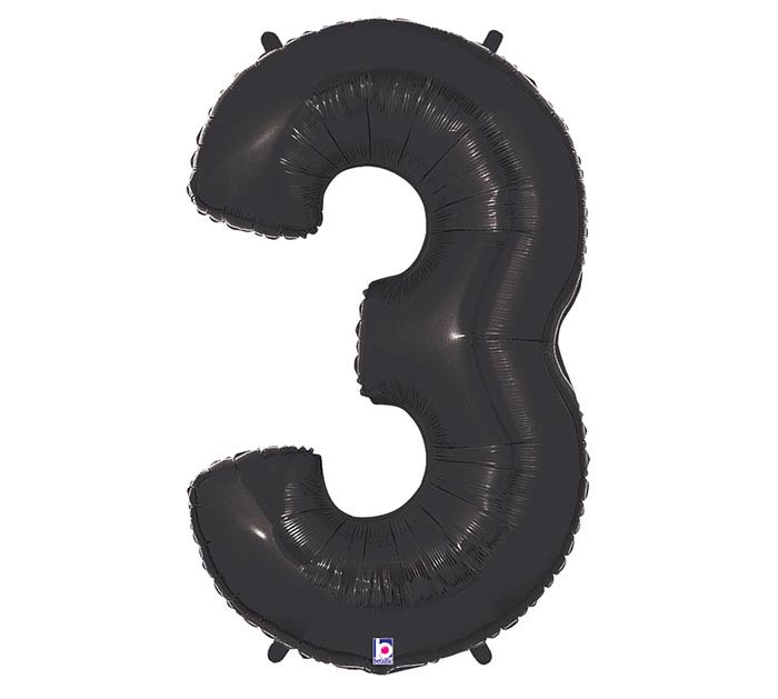 Black Foil Number Balloons