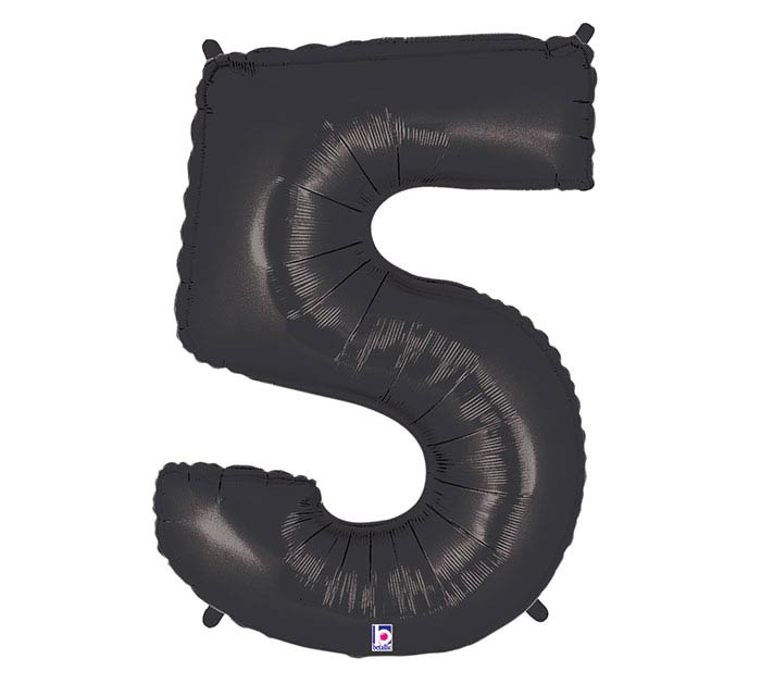 Black Foil Number Balloons