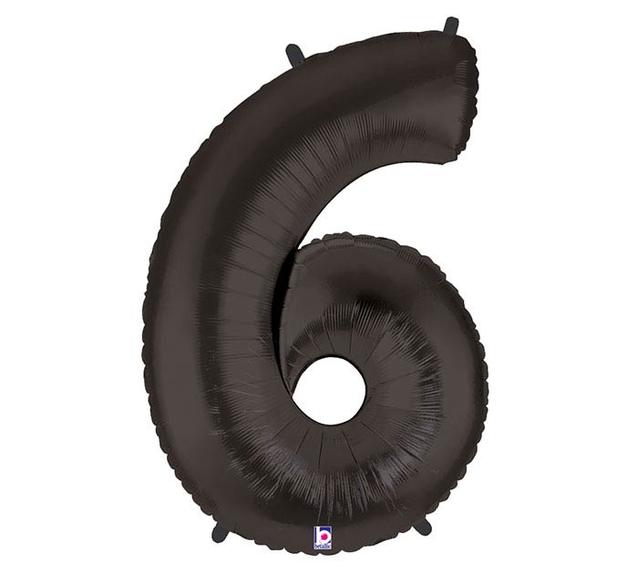 Black Foil Number Balloons